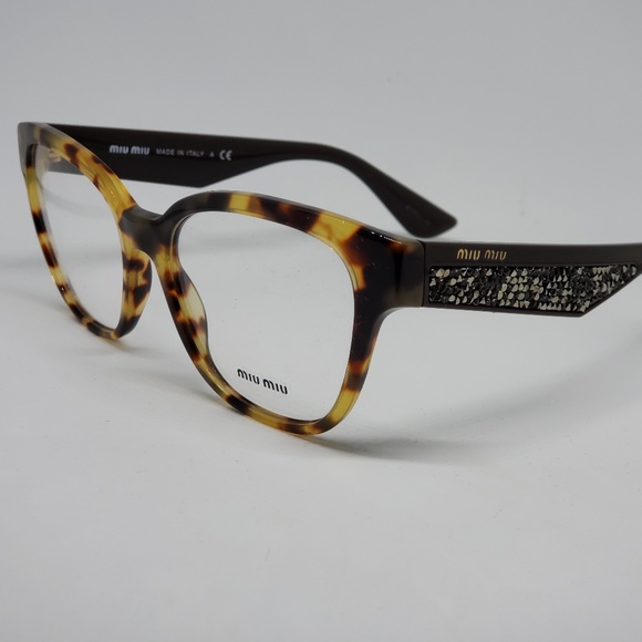 Miu Miu Rx Eyeglasses Cat eye Shinny Crystals - Picture 5 of 8